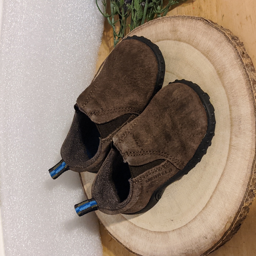 Merrell Jungle Moc Baby Shoes Brown Slip On Size 4 Toddler